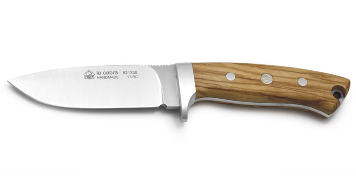 Puma IP La Cabra Olive Wood Handle Spanish Made Hunting Knife With Leather Sheath