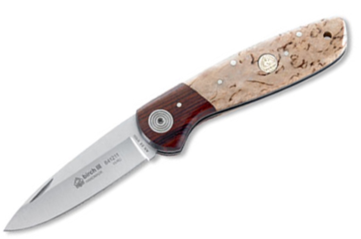 Puma IP Birch III Wood Folding Hunting Knife - Special Order Please Allow 24 + Weeks for Delivery