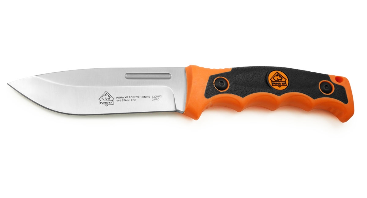 Puma XP Orange Forever Survival Knife with Nylon Sheath and Firestriker