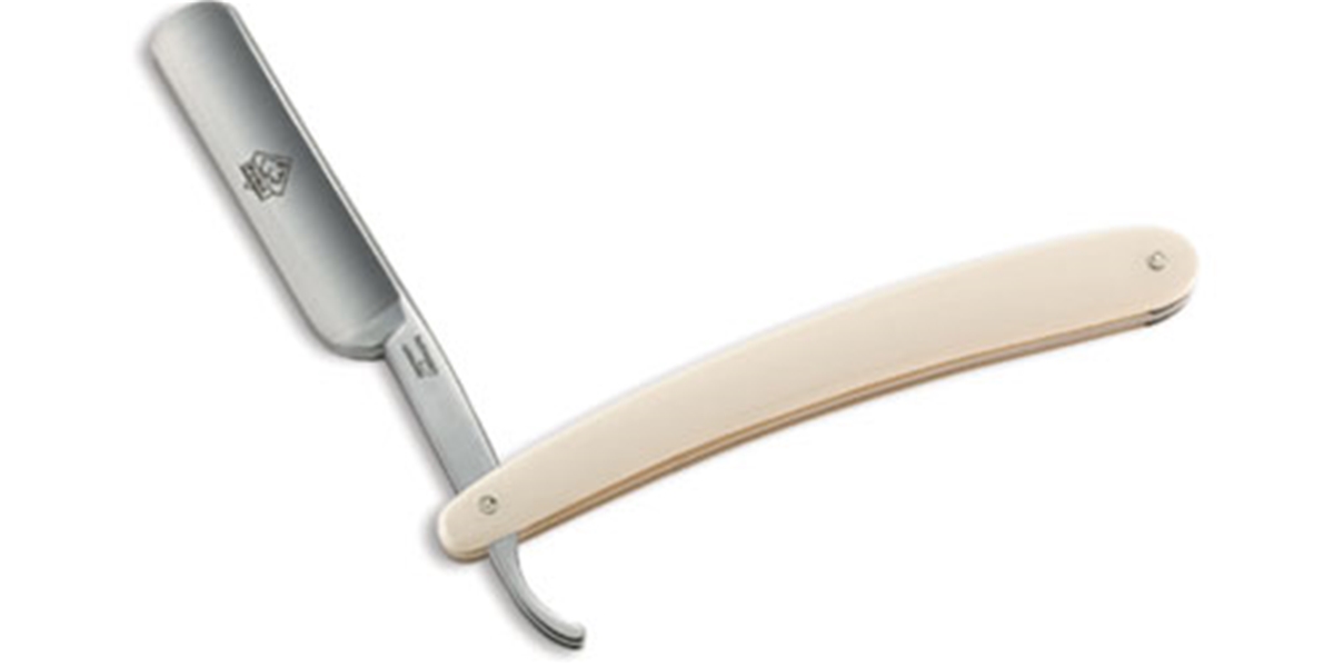 Puma German Made Synthetic White Straight Edge Razor - Special Order Please Allow 24+ Weeks for Delivery