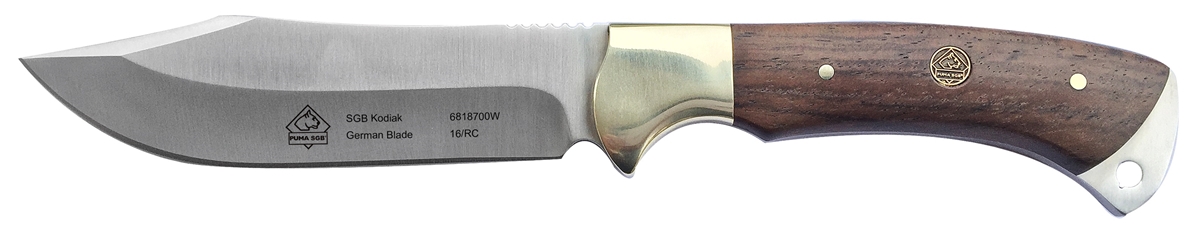 PUMA SGB Kodiak Wood Hunting Knife with Leather Sheath