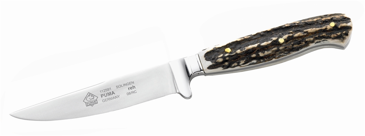 Puma Reh Stag German Made Hunting Knife with Leather Sheath - Special Order Please Allow 24+ Weeks for Delivery