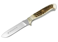 Puma Jagdnicker 240 Stag Horn German Made Hunting Knife with Green Leather Sheath - Special Order Please Allow 6 - 8 Weeks for Delivery