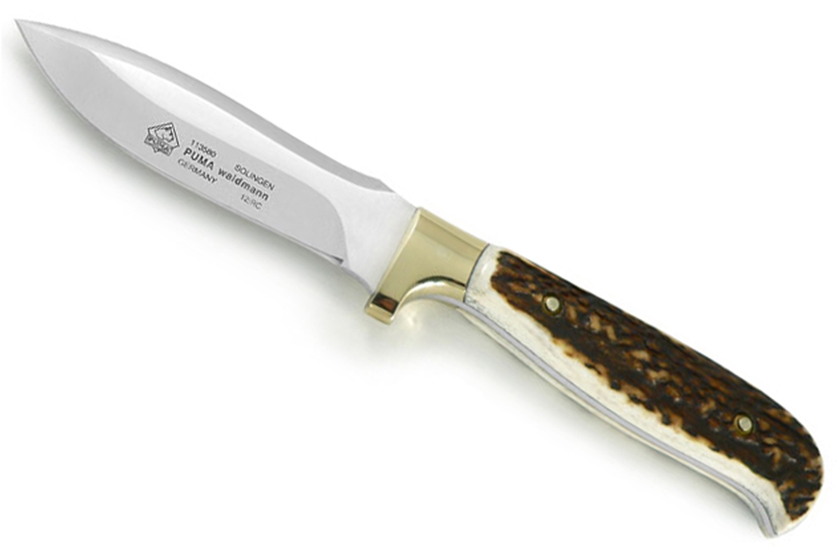 Puma Waidmann Stag Horn German Made Hunting Knife with Leather Sheath - Special Order Please Allow 24 + Weeks for Delivery
