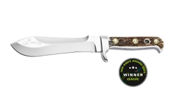 Puma White Hunter Stag German Made Hunting Knife with Leather Sheath