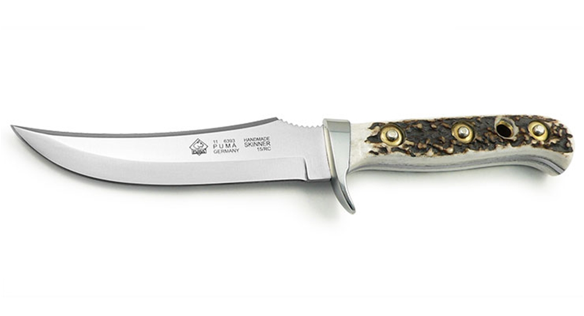 Puma Skinner Stag Horn German Made Hunting Knife with Leather Sheath - Special Order Please Allow 12 - 18 Weeks for Delivery