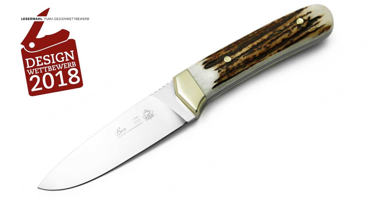 Puma Ben Stag German Made Hunting Knife with Leather Sheath - Special Order Please Allow 24+ Weeks for Delivery