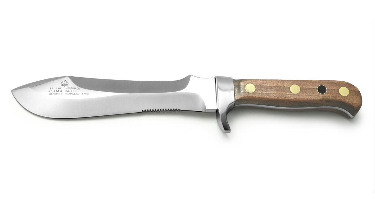 Puma Automesser Plumwood German Made Hunting Knife with Leather Sheath