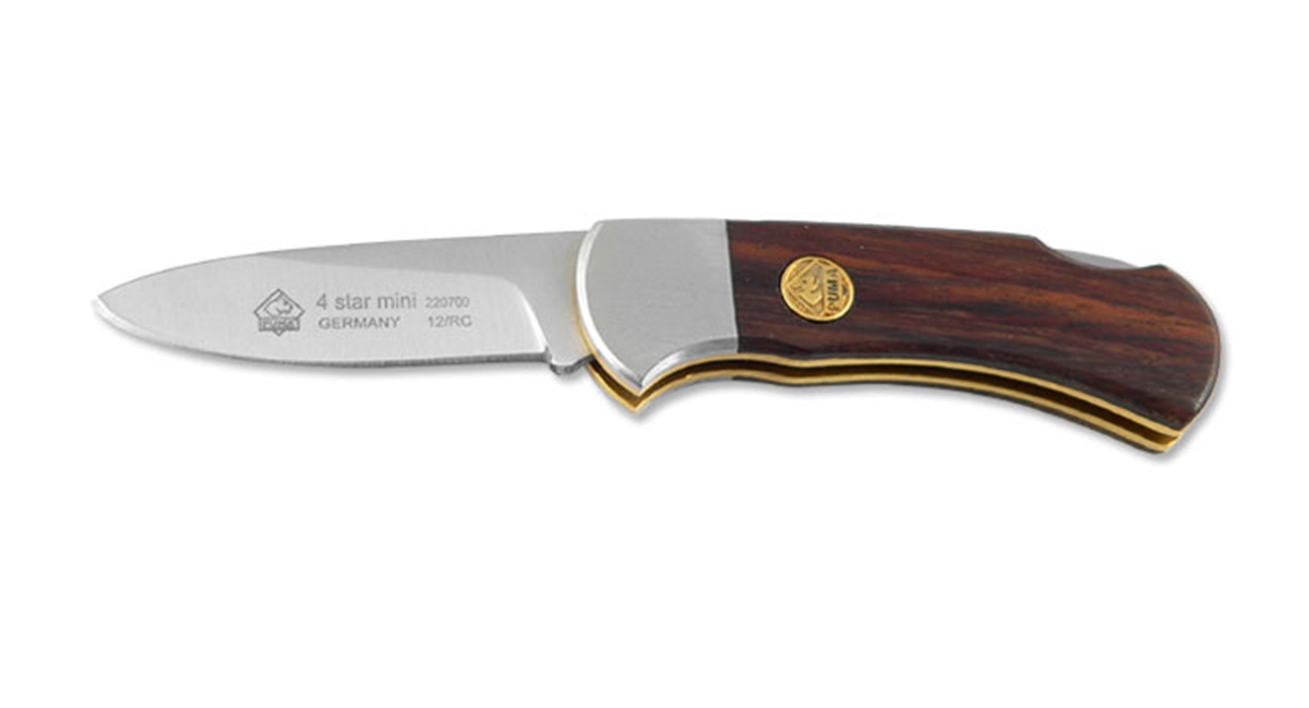 Puma 4-Star Mini Jacaranda Wood German Made Folding Pocket Knife - Special Order Please Allow 12 - 18 Weeks for Delivery