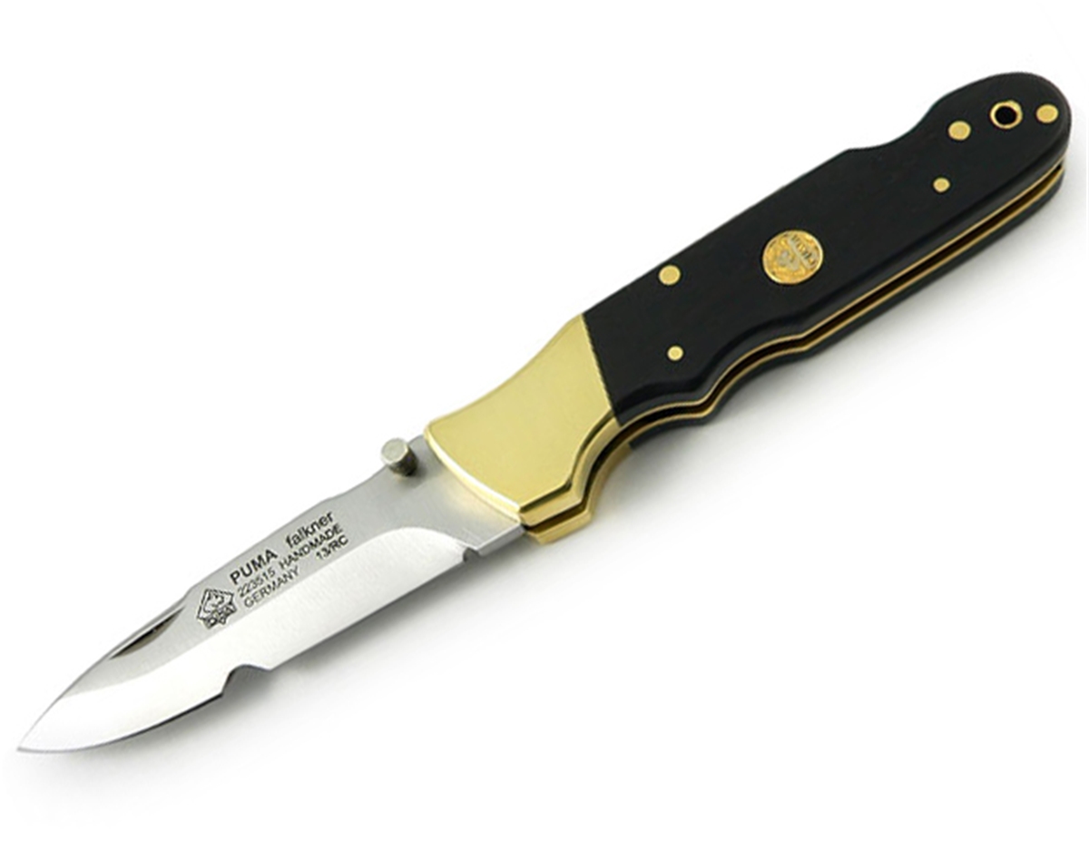 Puma Falconer Grenadill Wood Handle German Made Folding Hunting Knife