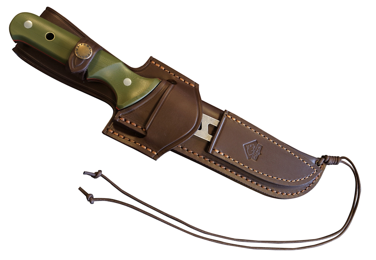 PUMA Waidbesteck Hunt to Survive German Made Knife Set (PUMA Keiler and PUMA Steelstar) with Combination Leather Sheath - Special Order Please Allow 24+ Weeks for Delivery