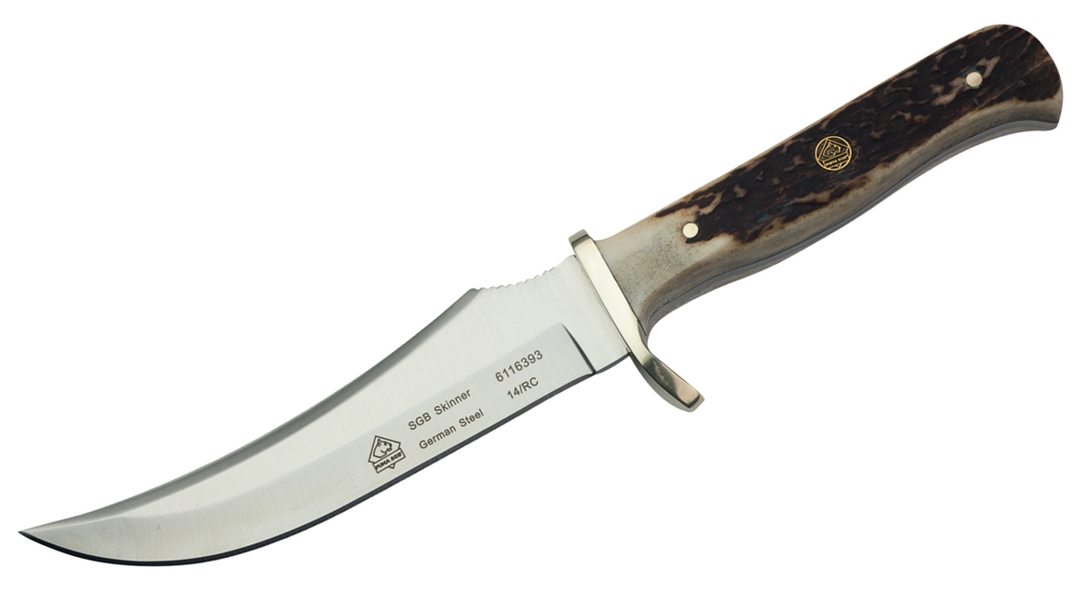 Puma SGB Skinner Stag Hunting Knife with Leather Sheath - Free Puma SGB Gentleman Wood with Purchase