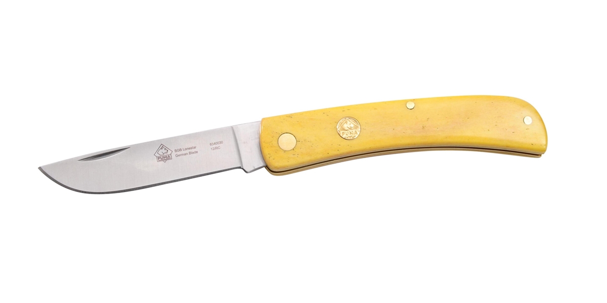 Puma SGB Lonestar30 Yellow Bone Slipjoint Folding Pocket Knife - Buy One Get One Free Free Knife will be added to the order