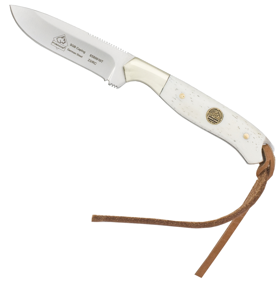 Puma SGB Caping Jacaranda Wood Knife with Leather Sheath