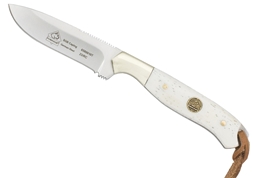 Puma SGB Caping Smooth White Bone Knife with Leather Sheath