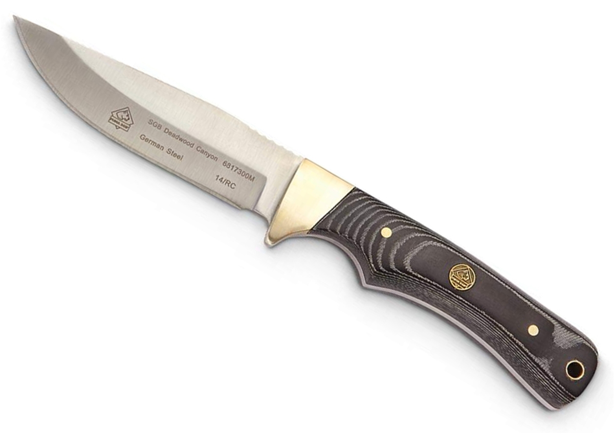 PUMA SGB Deadwood Canyon Micarta Hunting Knife with Nylon Sheath