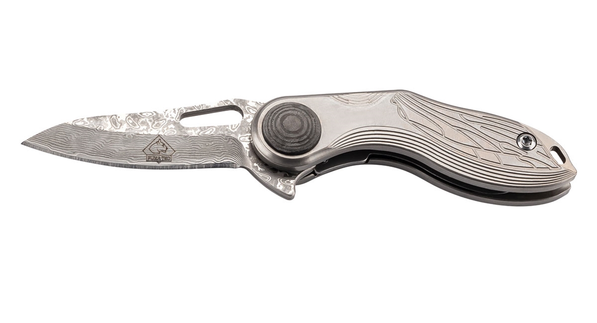 Puma TEC Mini Damascus (Miniature Knife) One-Hand Folding Pocket Knife