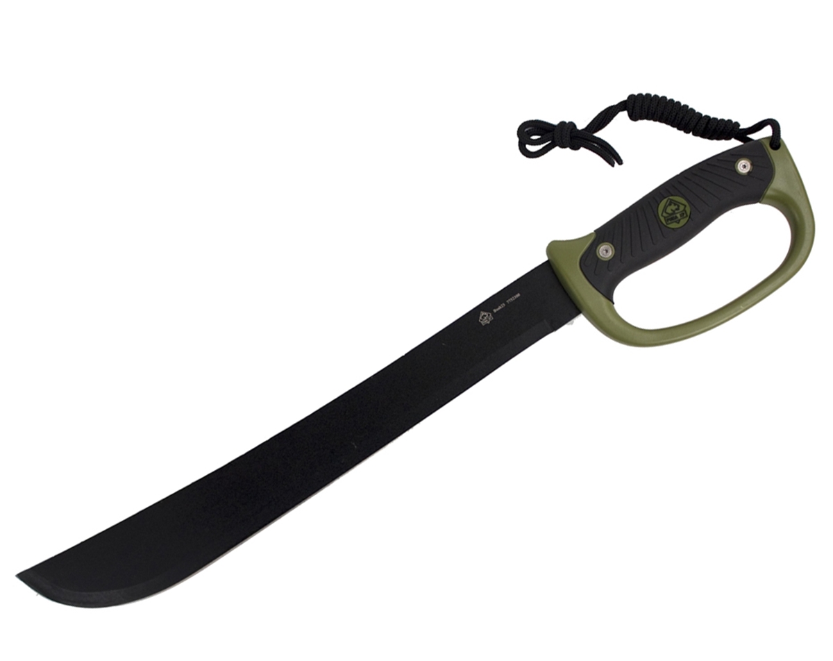 PUMA XP Bush23 Camping Machete 15.9" Blade with Green Rubber Handle