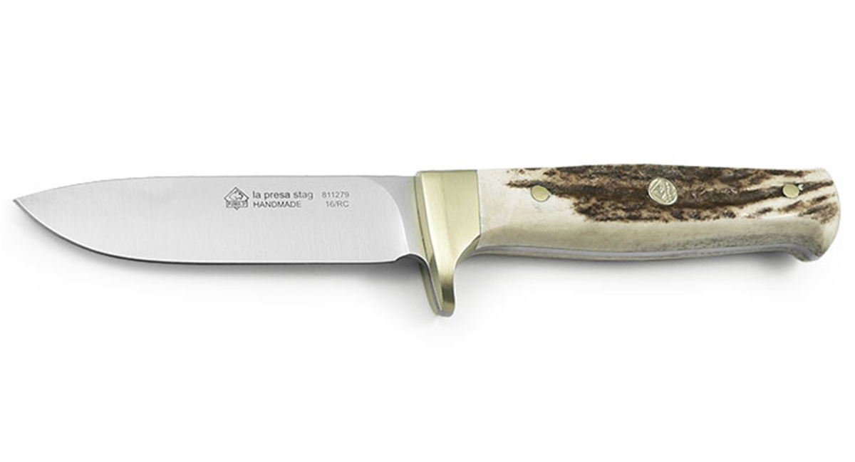 Puma IP La Presa Stag Handle Spanish Made Hunting Knife With Leather Sheath