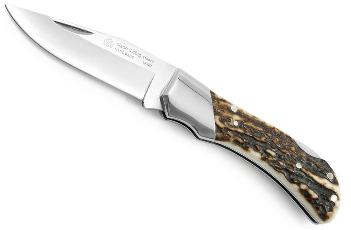 Puma IP Bison II Stag Spanish Made Folding Pocket Knife