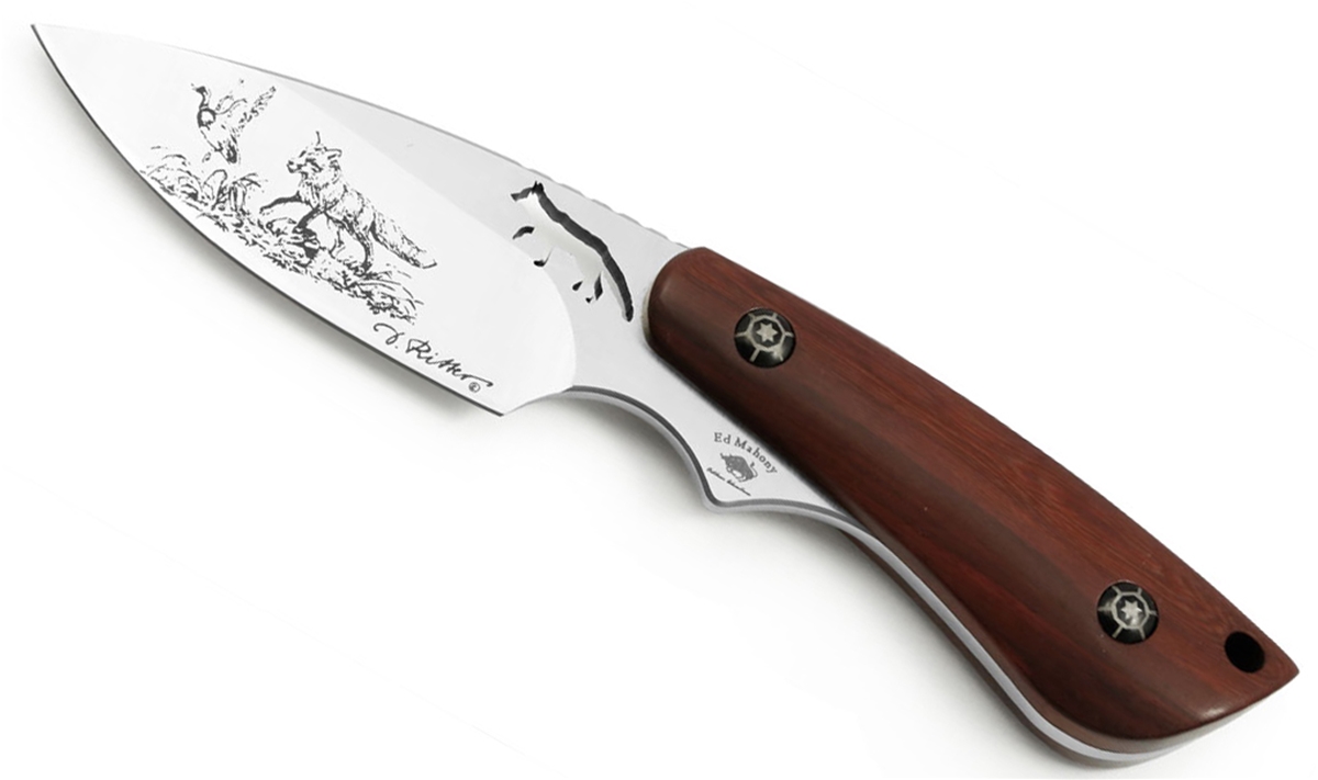 Puma IP Fox II Sandalwood Spanish Made Hunting Knife with Leather Sheath