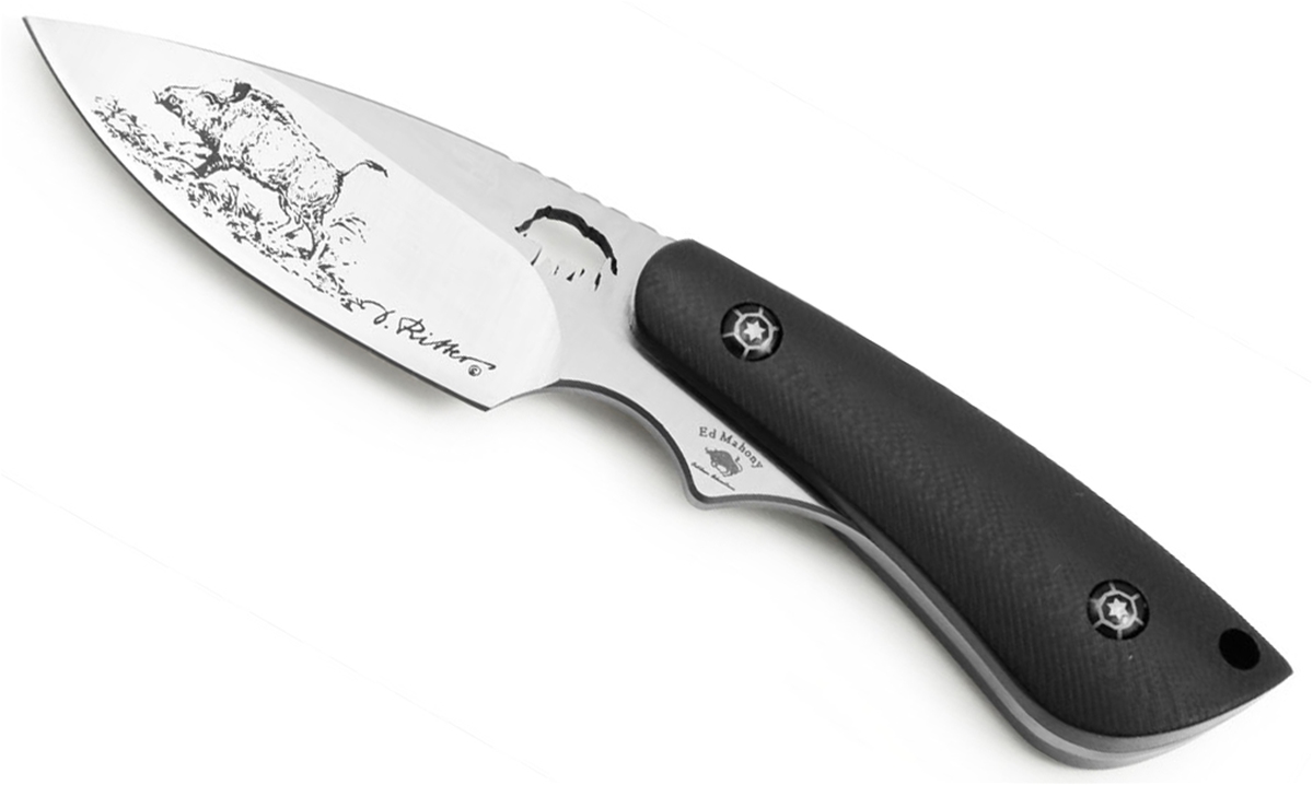 Puma IP Wildboar I Black G10 Spanish Made Hunting Knife with Leather Sheath