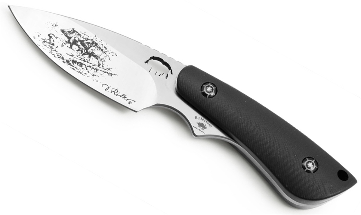 Puma IP Wildboar II Black G10 Spanish Made Hunting Knife with Leather Sheath