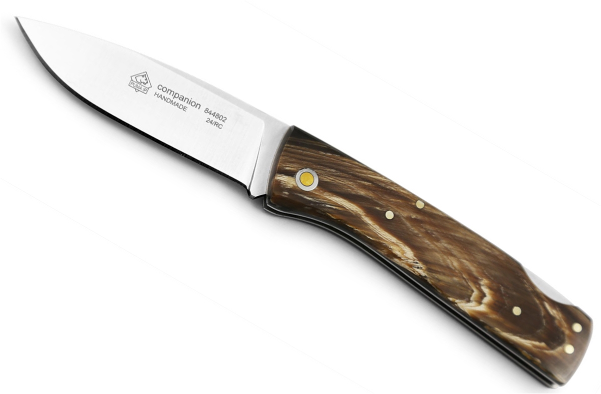 PUMA IP Companion Buffalo Horn Spanish Made Folding Hunting Knife - Special Order Please Allow 24+ Weeks for Delivery