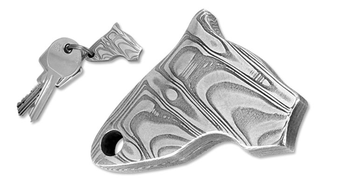 Puma Head Damascus Key Ring Pendant