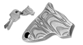Puma Head Damascus Key Ring Pendant - Special Order Please Allow 12 - 18 Weeks for Delivery