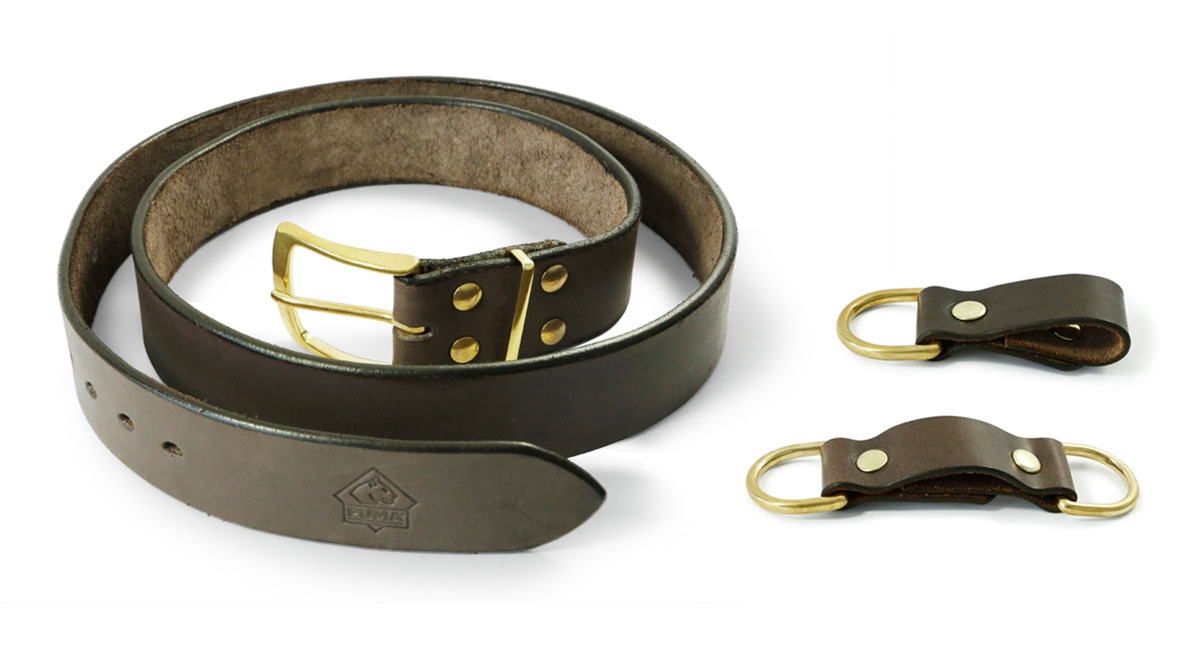 Puma Luxury Leather Hunting Belt with 2 Loops - Special Order Please Allow 24+ Weeks for Delivery