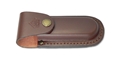 Puma German Brown Leather Belt Pouch / Sheath for Folding Knives (5" Folder)