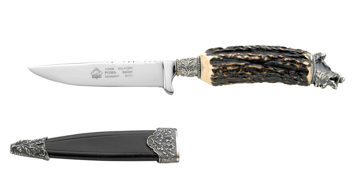 Puma Keiler Stag German Made Hunting Knife with Leather Sheath - Special Order Please Allow 12 - 18 Weeks for Delivery