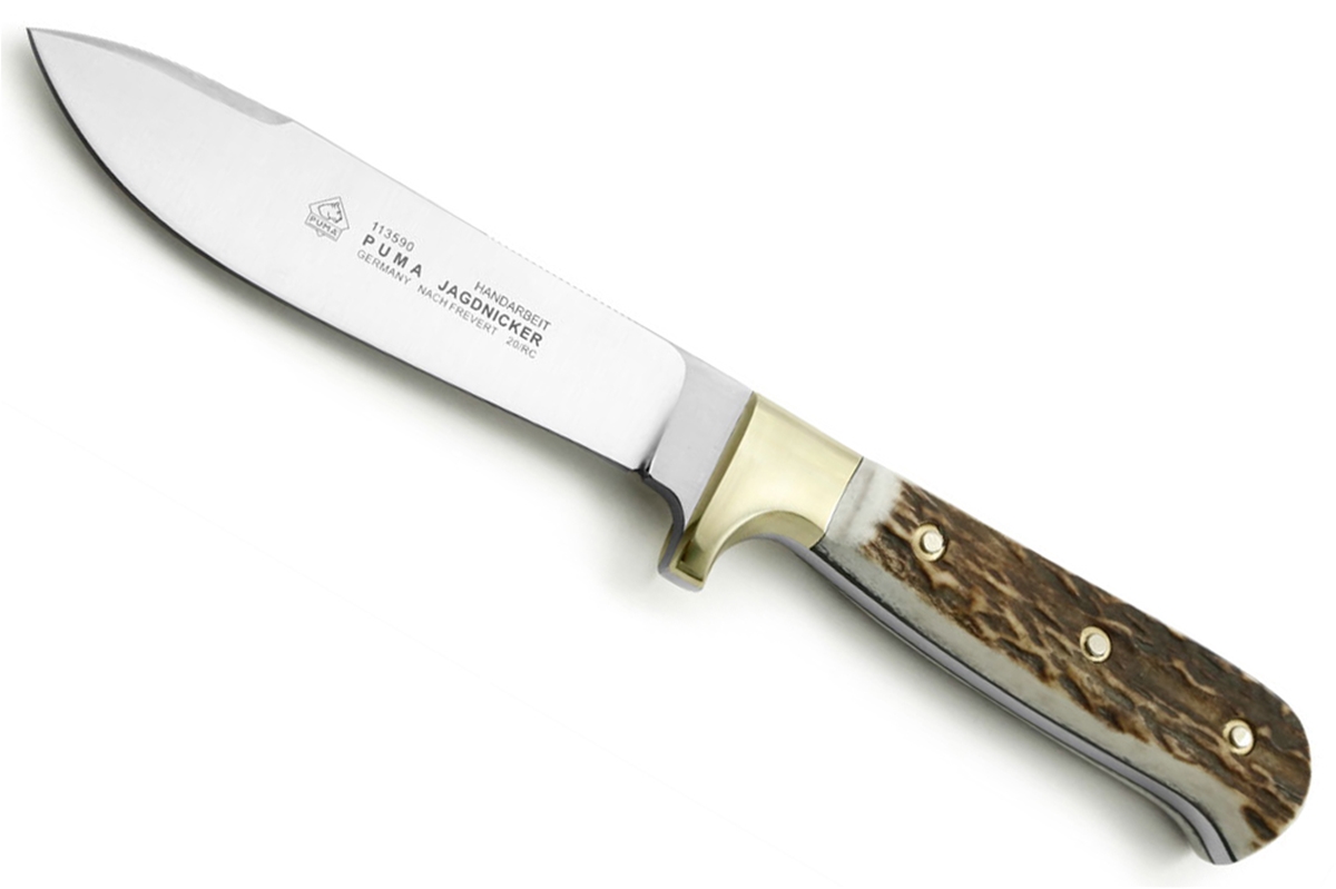 Puma Jagdnicker Stag German Made Hunting Knife with Leather Sheath - Special Order Please Allow 12 - 18 Weeks for Delivery