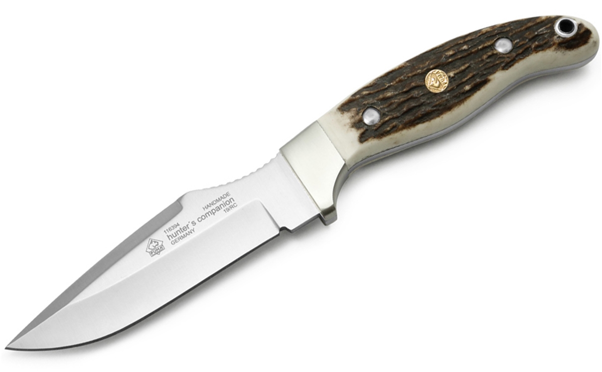 Puma Hunter&#39;s Companion Stag German Made Hunting Knife with Leather Sheath