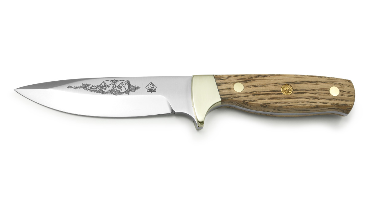 Puma Merlin M Wood German Made Hunting Knife with Leather Sheath