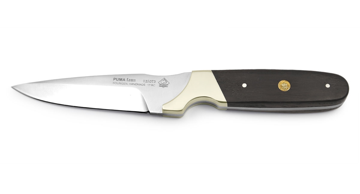 Puma Faun Bog Oak German Made Hunting Knife With Leather Sheath