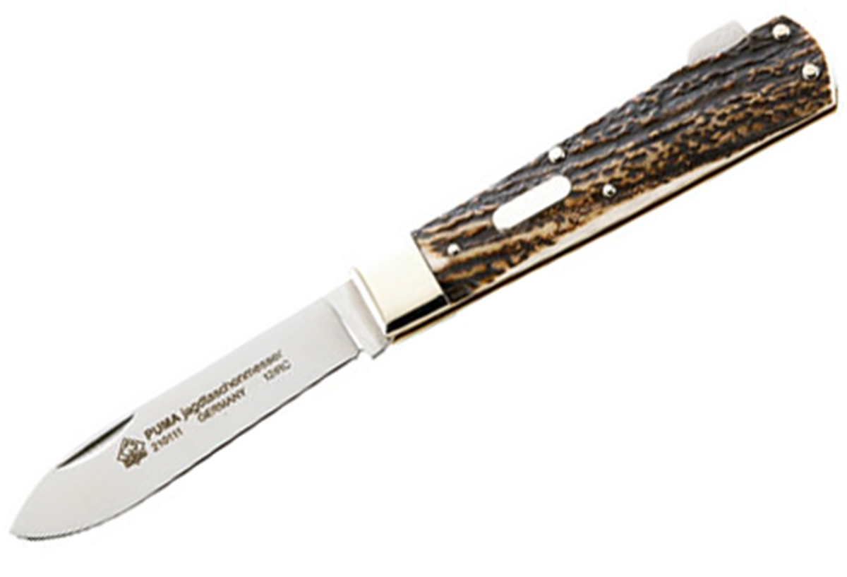 Puma Jagdtaschenmesser Stag German Made Hunting Folder Knife - Special Order Please Allow 5 - 6 Weeks for Delivery