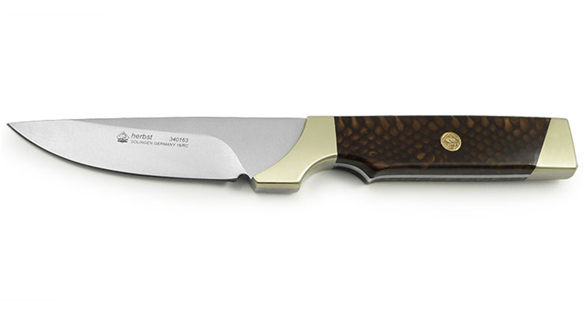 Puma Autmn Golden Dragon Handle German Made Hunting Knife with Leather Sheath