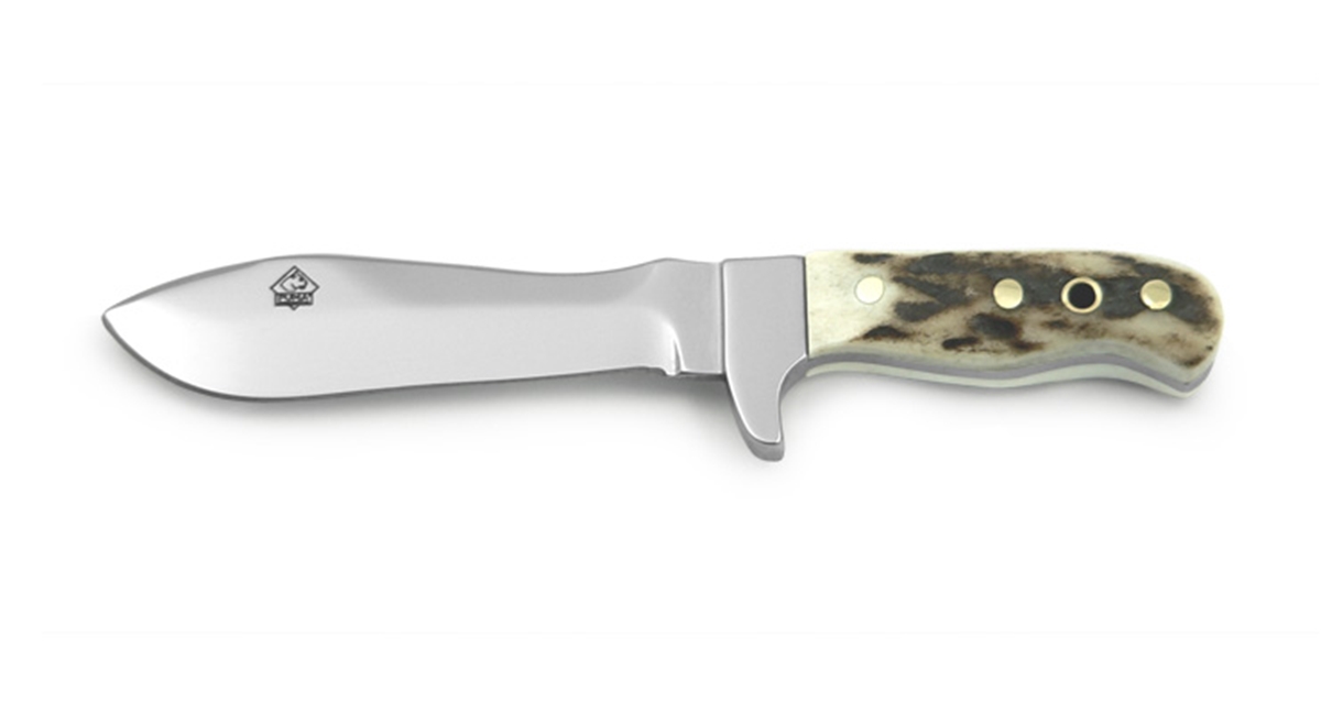 Puma Mini White Hunter (Miniature Knife) Stag Horn German Made Hunting Knife With Leather Sheath