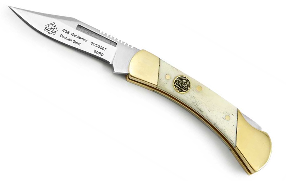 Puma SGB Gentleman Champagne Bone Folding Pocket Knife
