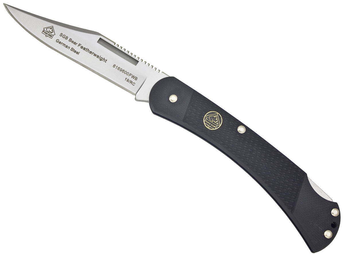 Puma SGB Bear Featherweight Black G10 Folding Pocket Knife