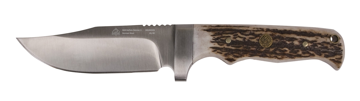 Puma SGB Buffalo Skinner II Stag Hunting Knife with Leather Sheath