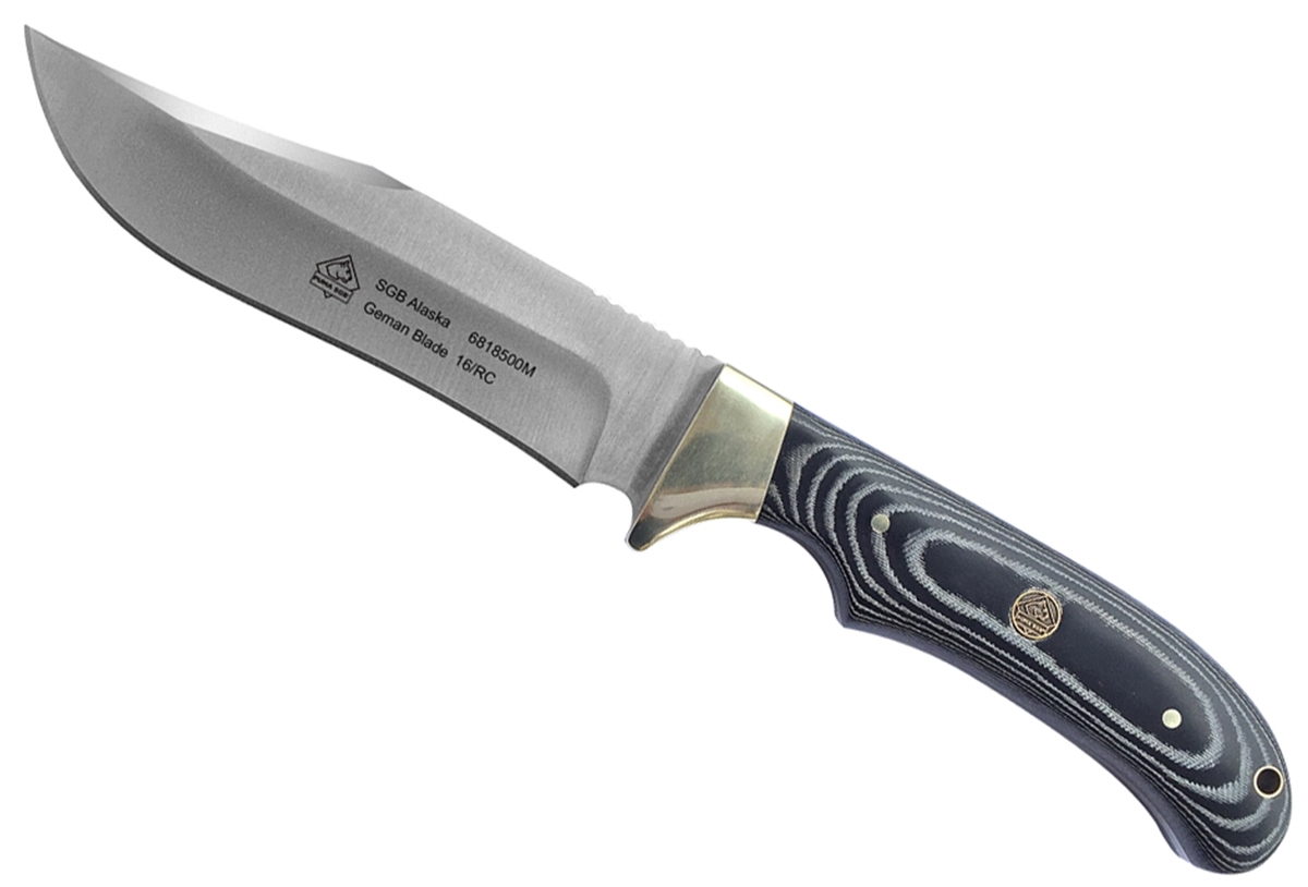 PUMA SGB Alaska Micarta Hunting Knife with Molded Leather Sheath