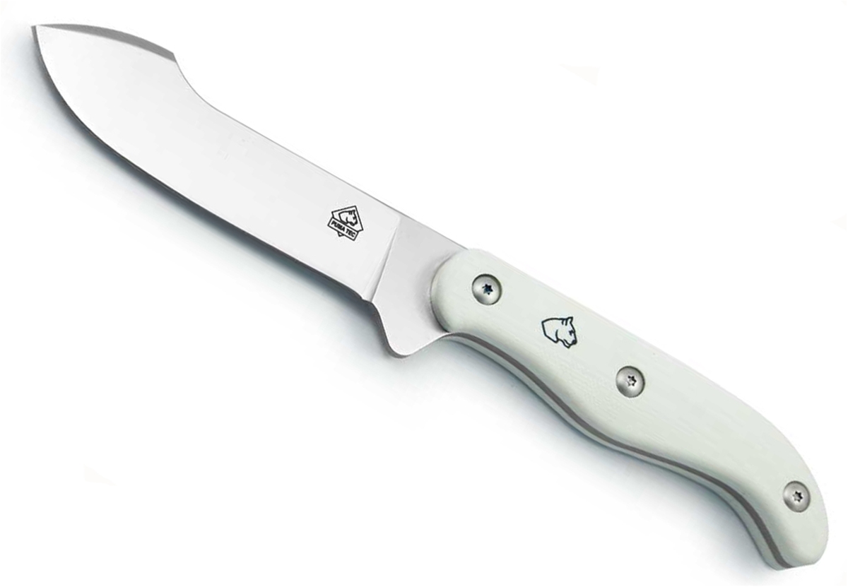 Puma TEC Predator White G10 Hunting Knife with Leather Sheath