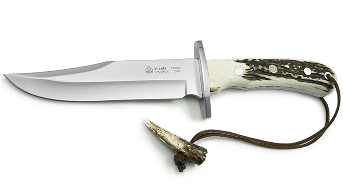 Puma IP El Anta Stag Handle Spanish Made Hunting Knife With Leather Sheath