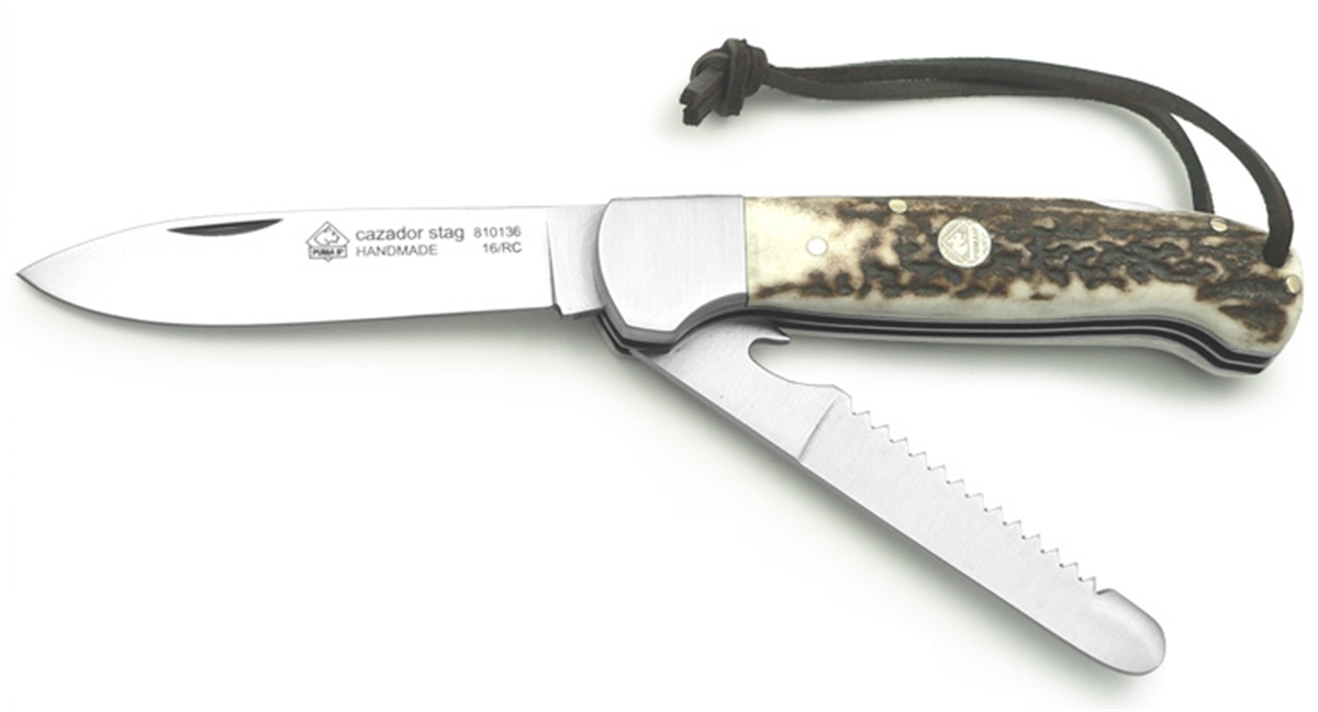 Puma IP Cazador Stag Handle Spanish Made Folding Hunting Knife