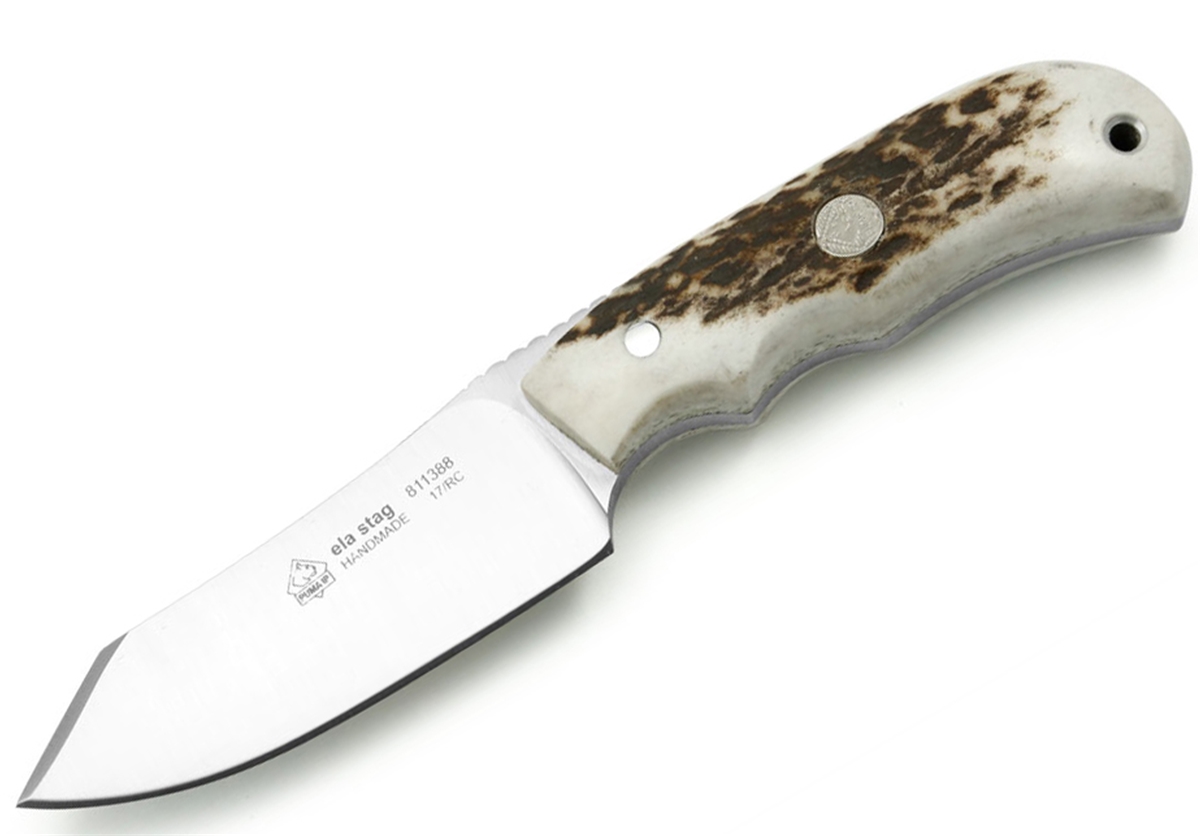 Puma IP Ela Staghorn Spanish Made Hunting Knife with Leather Sheath