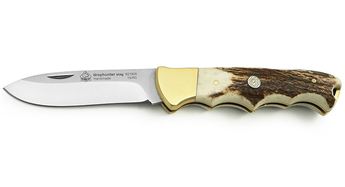 Puma IP Drophunter Stag Handle Spanish Made Folding Hunting Knife