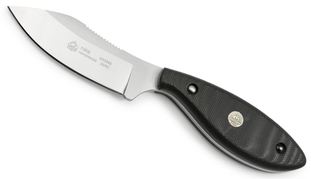Puma IP Roka G10 Black Spanish Made Hunting Knife with Leather Sheath - Special Order Please Allow 24+ Weeks for Delivery